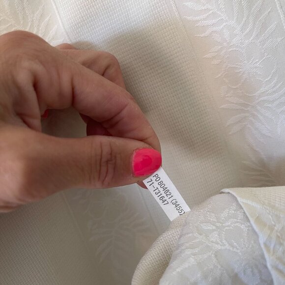 Tommy Bahama Beige Long Sleeve Button-Up Shirt M Silk Blend Textured Palm Leaf - Picture 9 of 9